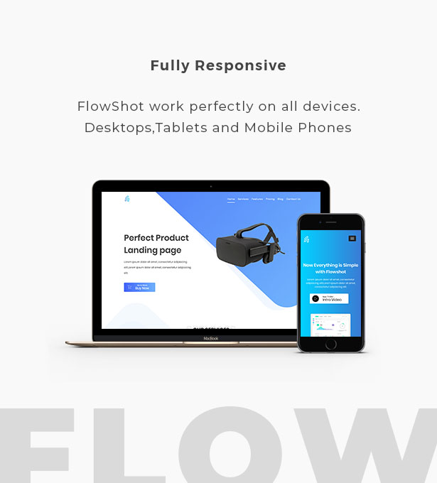 Flowshot - App Landing Page & Product Showcase