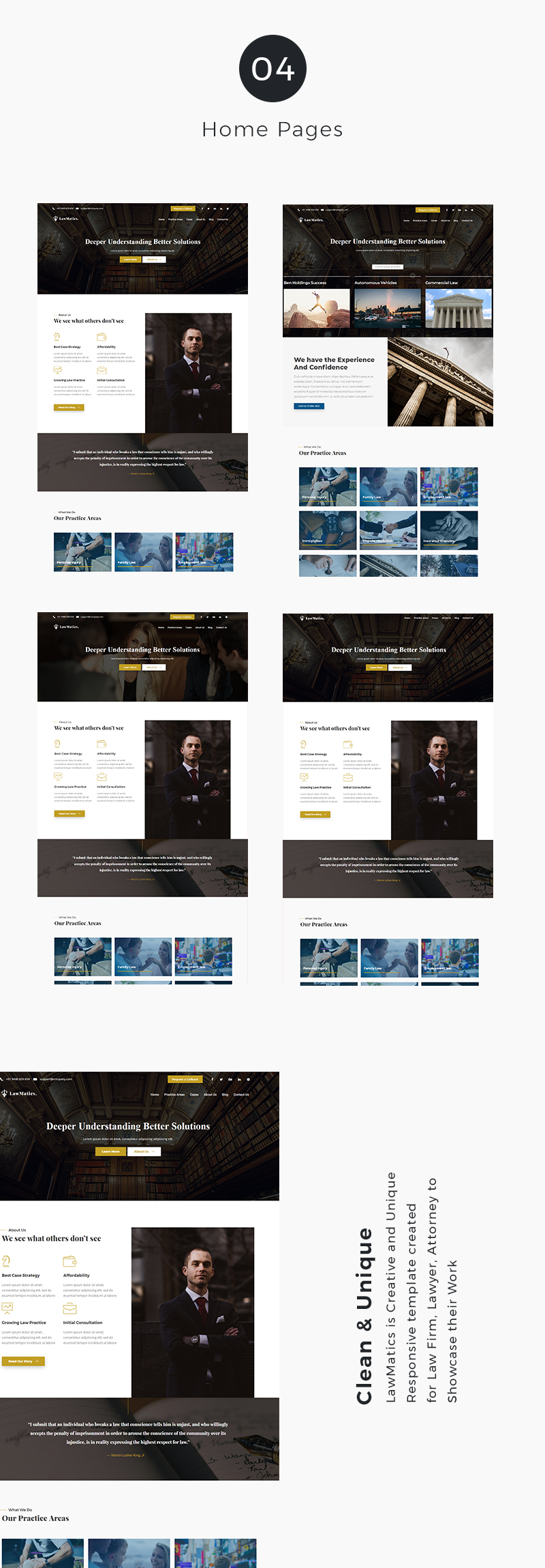 LawMatics - Creative Law Firm and Attorney Landing Page